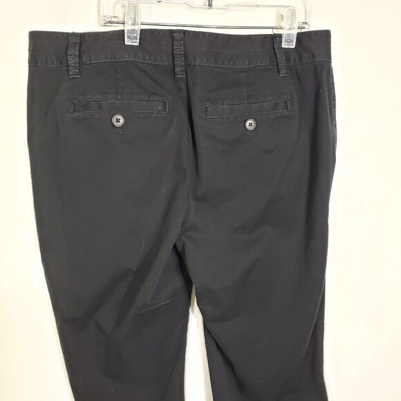 Ann Taylor Loft Women Pants Sz 6 Marisa Cropped Mid Rise Black Stretch Straight - Picture 6 of 10